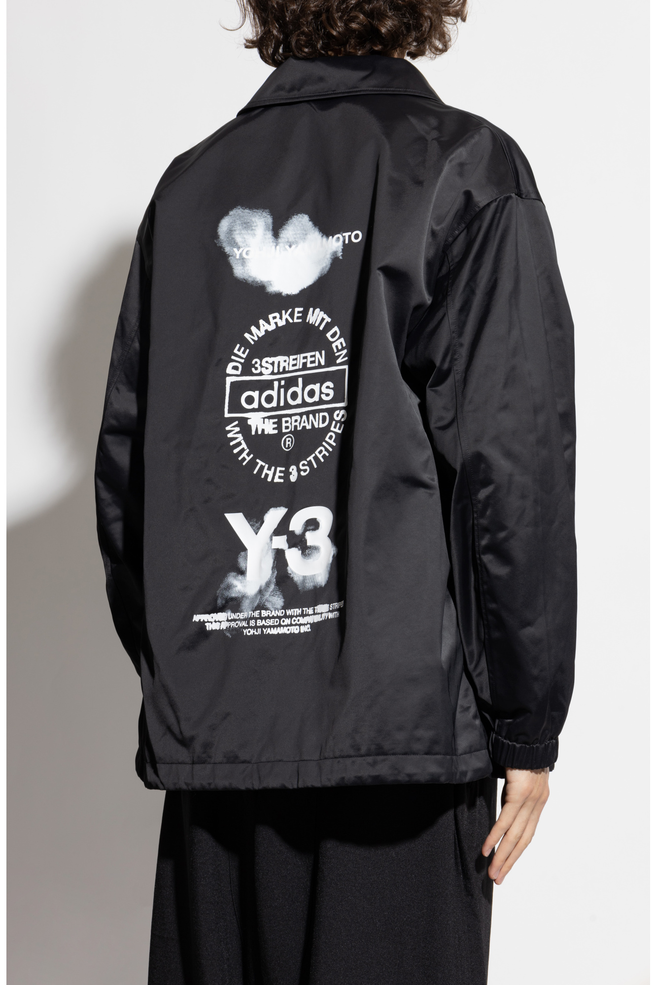 ジャケット・アウター YZY windbreaker 3 black Black Hooded Rain Jacket by Y-3 on Sale
